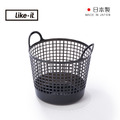 【日本like-it】日製北歐圓形洗衣收納籃-附手把（分色）_1