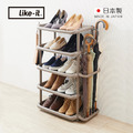 【日本like-it】日製寬型五層收納鞋架(附傘架)-多色可選_2