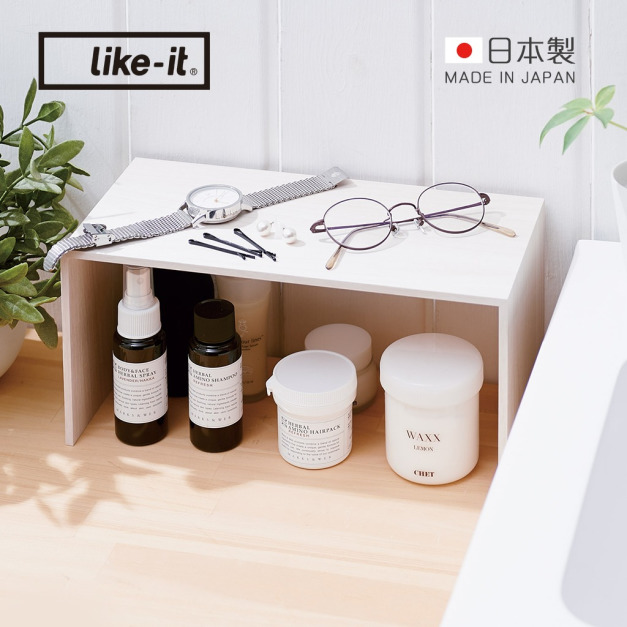 【日本like-it】日製橫向桌上型木質收納架(窄型)-多色可選