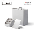 【日本like-it】日製手提便攜型化妝品收納盒套組(附鏡子)-多色可選_2