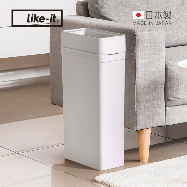 【日本like-it】日製窄型開放式落地垃圾桶-25L-多色可選