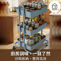 【Roomix】三層置物推車（獨家附分隔板） 路米家 鐵製收納車 移動小推車 廚房推車 嬰兒用品收納 零食車 美容車 工具車 落地置物架_4
