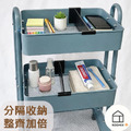 【Roomix】三層置物推車（獨家附分隔板） 路米家 鐵製收納車 移動小推車 廚房推車 嬰兒用品收納 零食車 美容車 工具車 落地置物架_1