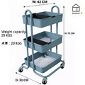 【Roomix】三層置物推車（獨家附分隔板） 路米家 鐵製收納車 移動小推車 廚房推車 嬰兒用品收納 零食車 美容車 工具車 落地置物架_6