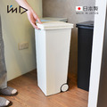 【日本岩谷Iwatani】kcud 日製方型彈蓋垃圾桶(附輪)-24L