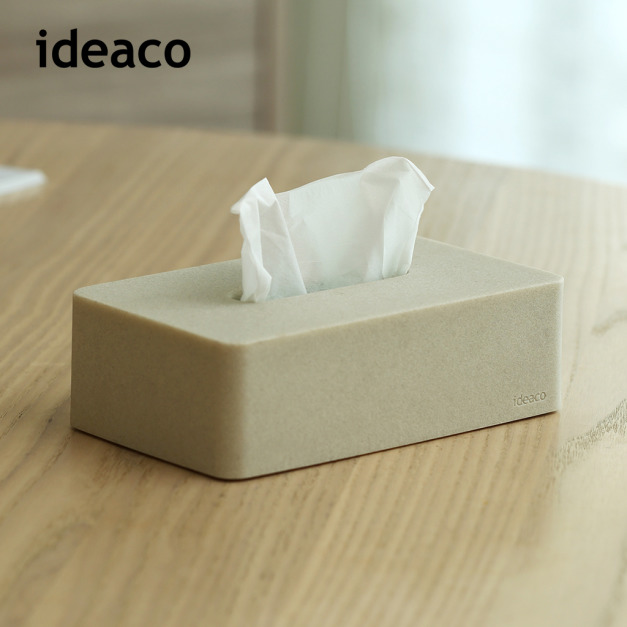 【日本ideaco】淺型砂岩面紙盒-多色可選