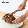 【日本ideaco】木質風握柄鉬釩鋼麵包刀(185mm)-多色可選_3