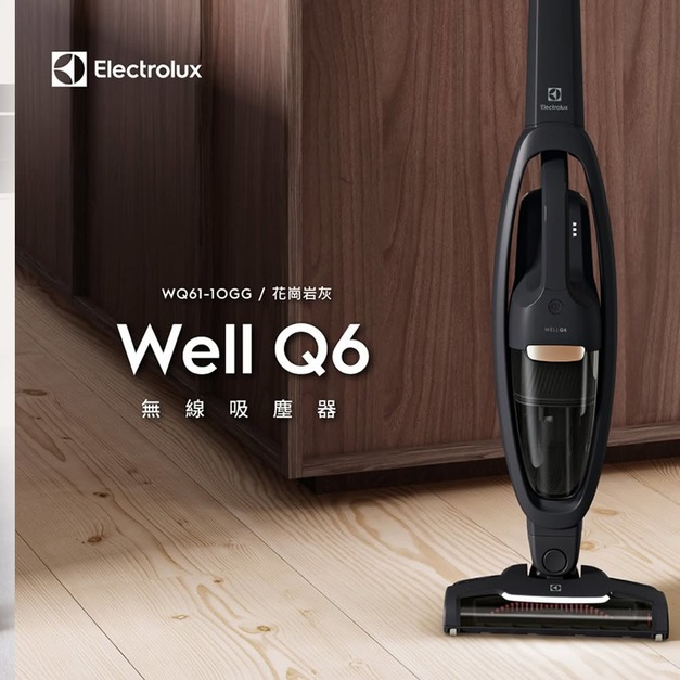 【伊萊克斯】 |  吸塵器Well Q6 無線直立式吸塵器 (花崗岩灰)