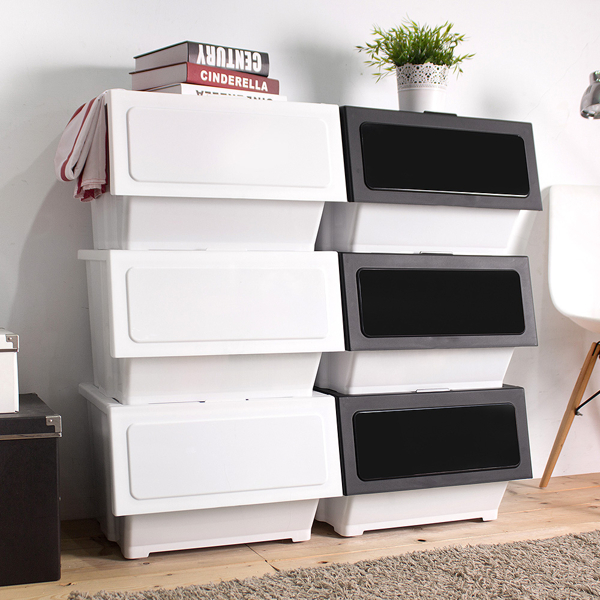 HOUSE  大容量無印掀蓋收納箱-39L【3入】（005133）