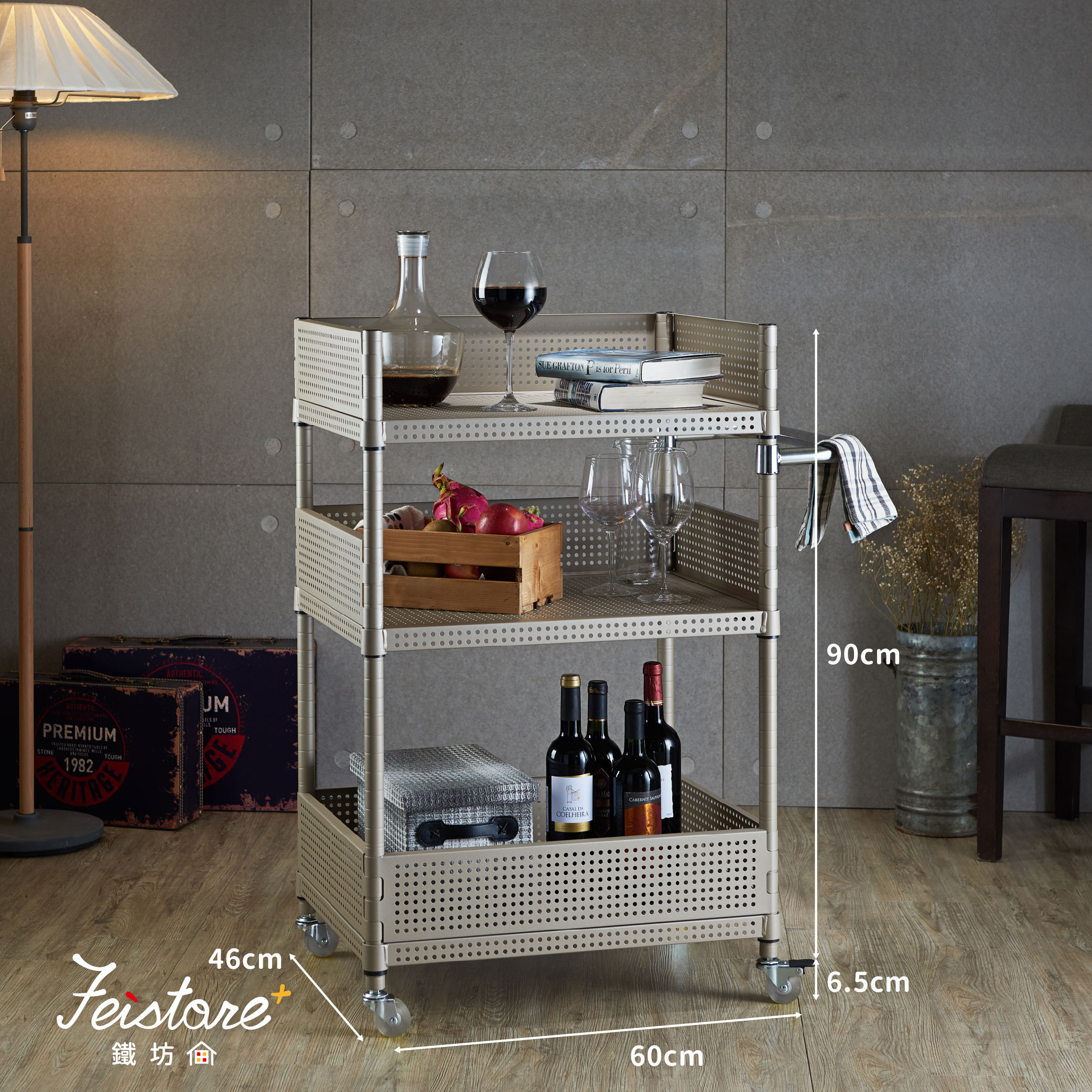 廚房小餐車 (活動推車、收納推車、拉車)