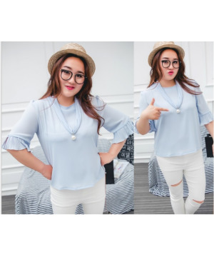 現貨DK0133荷葉袖珍珠項鍊T$499