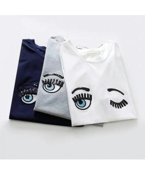 現貨DK0135眼睛亮片T恤$480