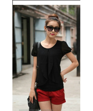 現貨3L-NF0010雪紡花瓣淑女T$550