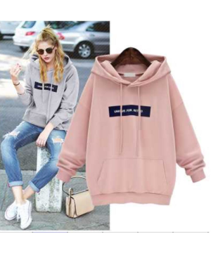 現貨粉3L-GA0634簡約印花袋鼠口袋連帽T$590