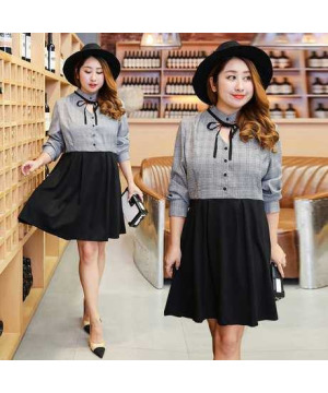 現貨4L-WR0175小鏤空搭釦V領洋裝$750