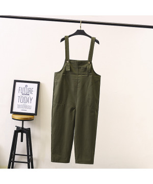 現貨RD0007綠色工裝背帶長褲56-70KG$690