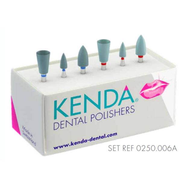 [彎機] KENDA Zircovis 口內氧化鋯和所有陶瓷鑽石拋光二步組 (6 pcs)