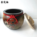 【米甕】招財陶瓷米甕 _柴燒釉- 附贈木蓋及雙錢紅線_1