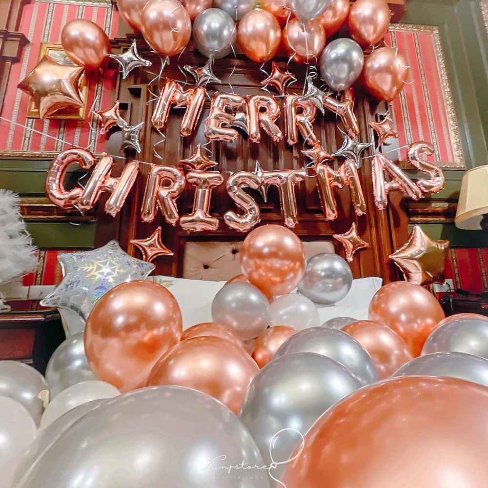 【現正優惠中】綻放玫瑰金聖誕氣球套餐