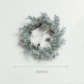 【店長推薦】北歐飄雪鹿角花圈/樹籐/門掛_2