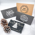 質感黑灰聖誕卡片