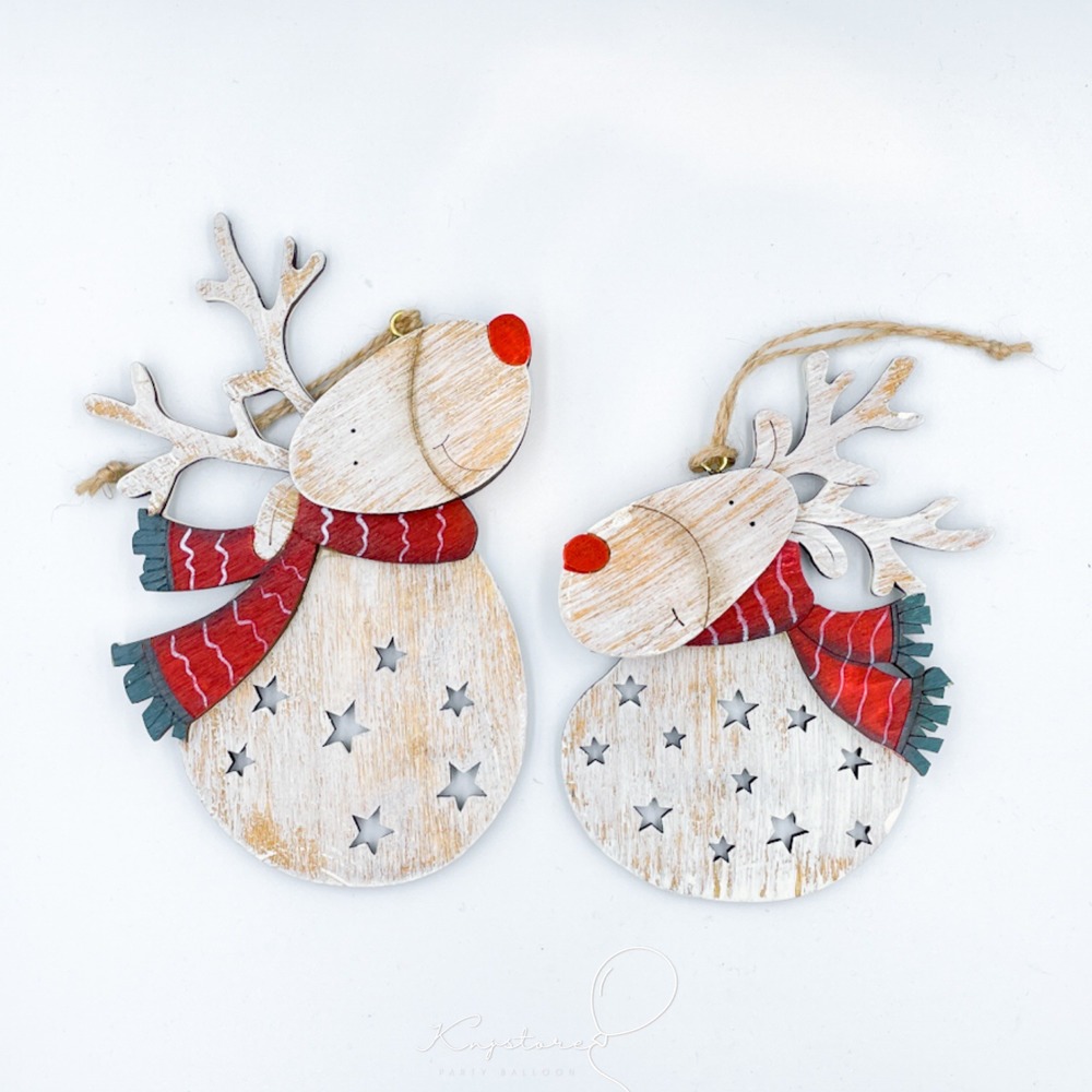 聖誕木質小麋鹿