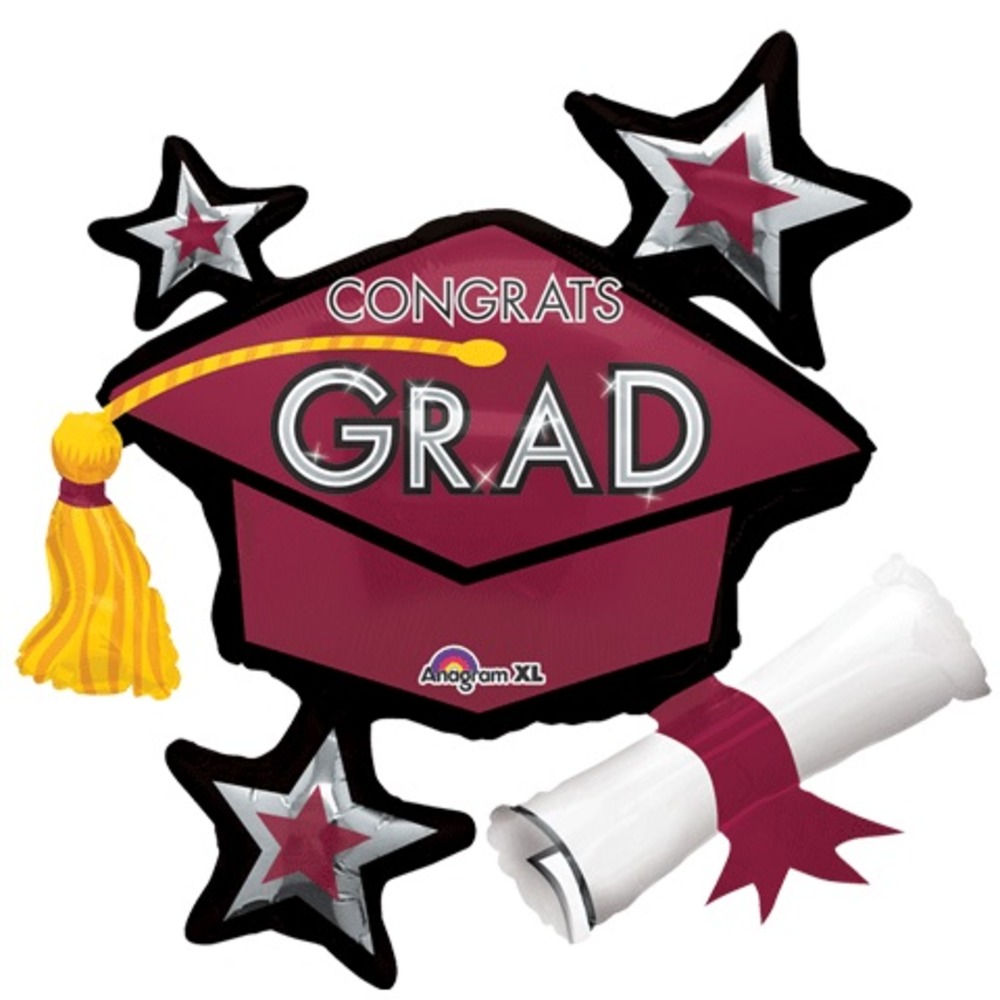 超大畢業緋红學士帽