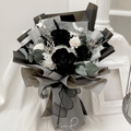 霸氣黑永生玫瑰花束－大