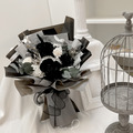 霸氣黑永生玫瑰花束－大_2