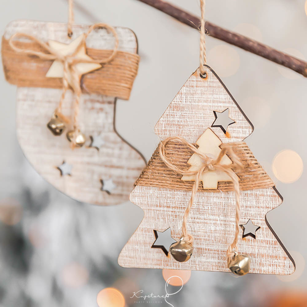 聖誕木質小鈴鐺