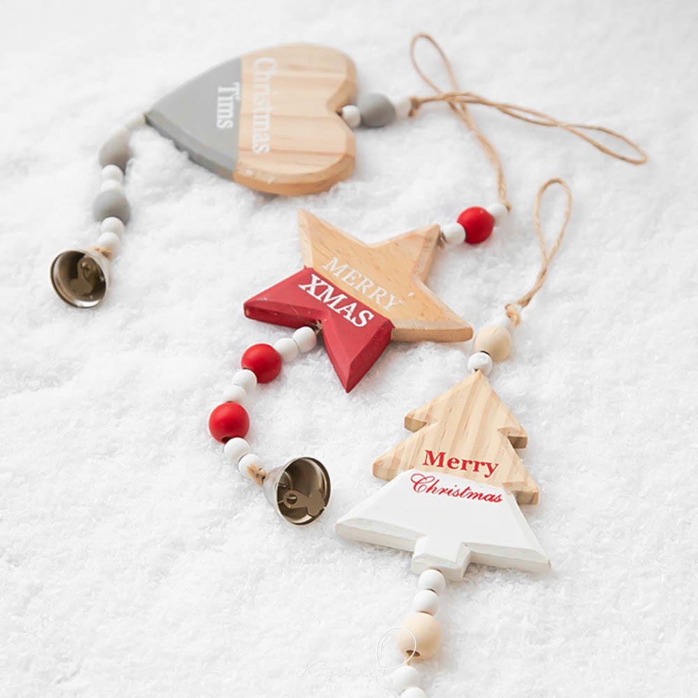 雙色聖誕鈴鐺吊飾