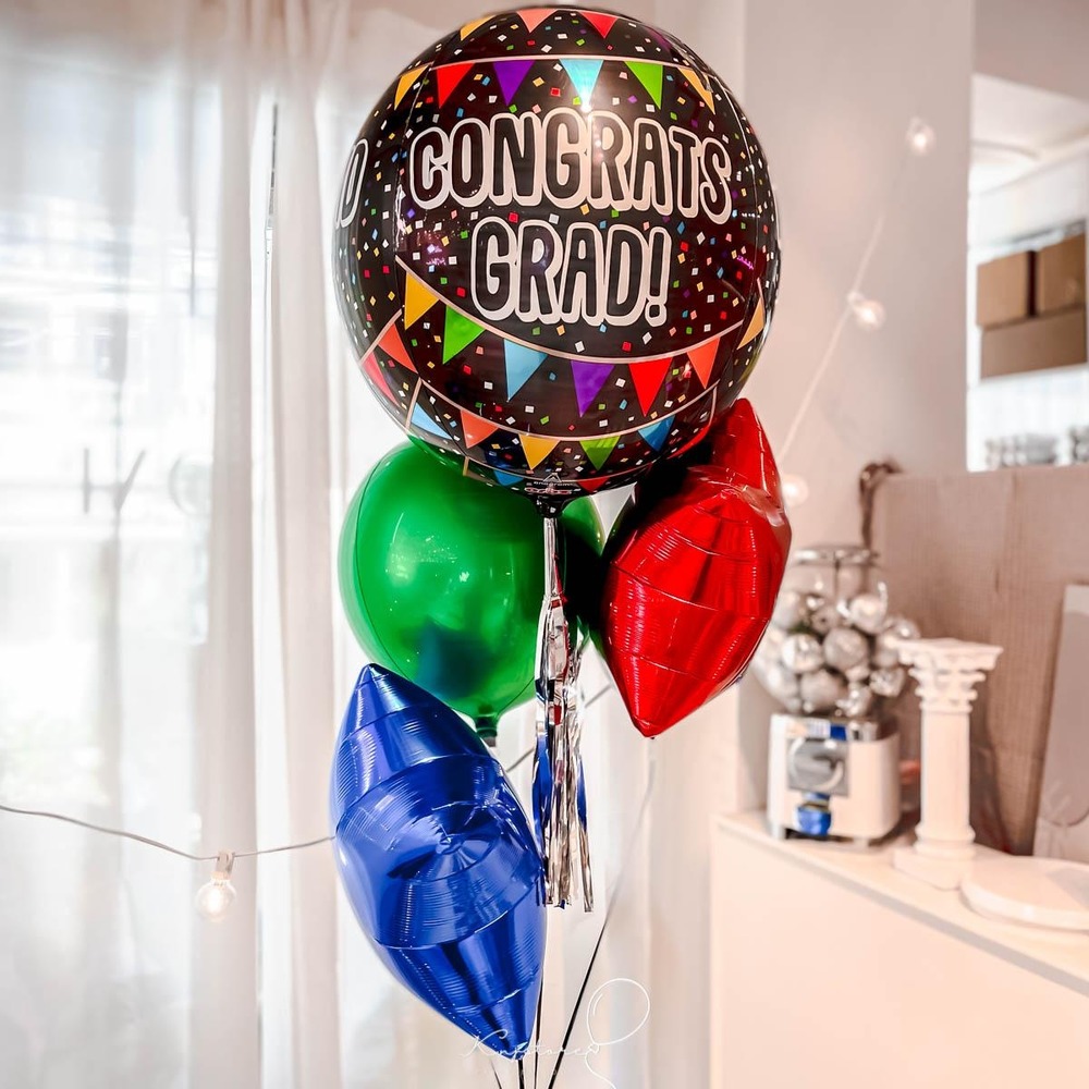 【絢麗2024】畢業空飄氣球-繽紛黑