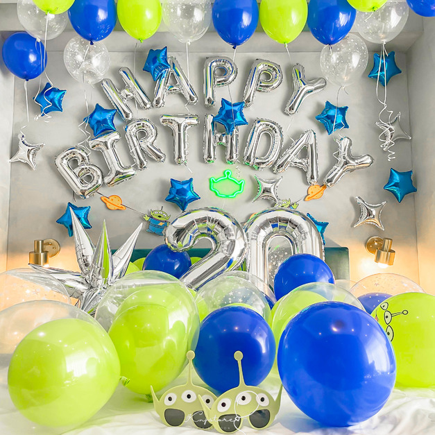 【新品上市】三眼怪生日派對氣球套餐