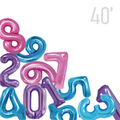 40吋數字氣球(藍/粉/紫）