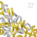 32吋字母氣球(金/銀)