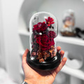 紅玫瑰永生玻璃花盅