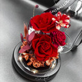 紅玫瑰永生玻璃花盅_3