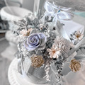浪漫灰藍永生花抱抱桶/S號_3