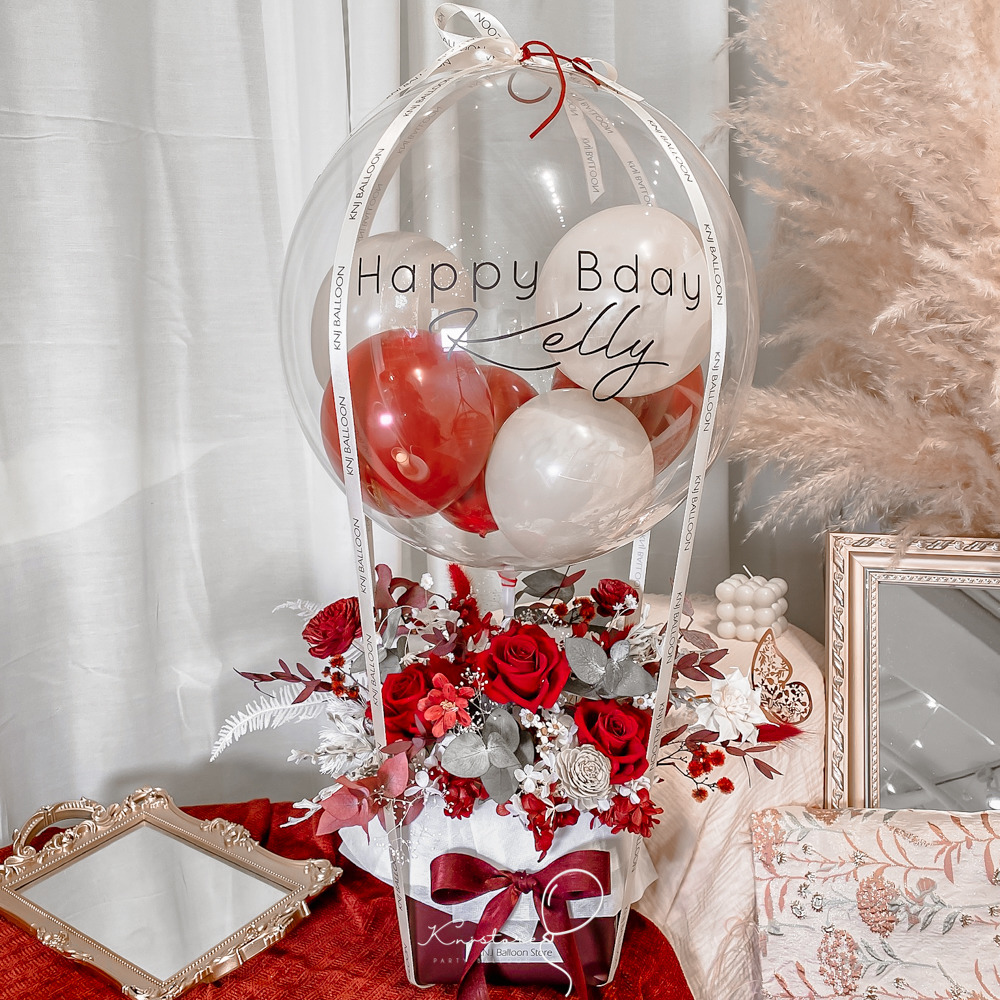 摯愛系列．熱氣球永生花禮