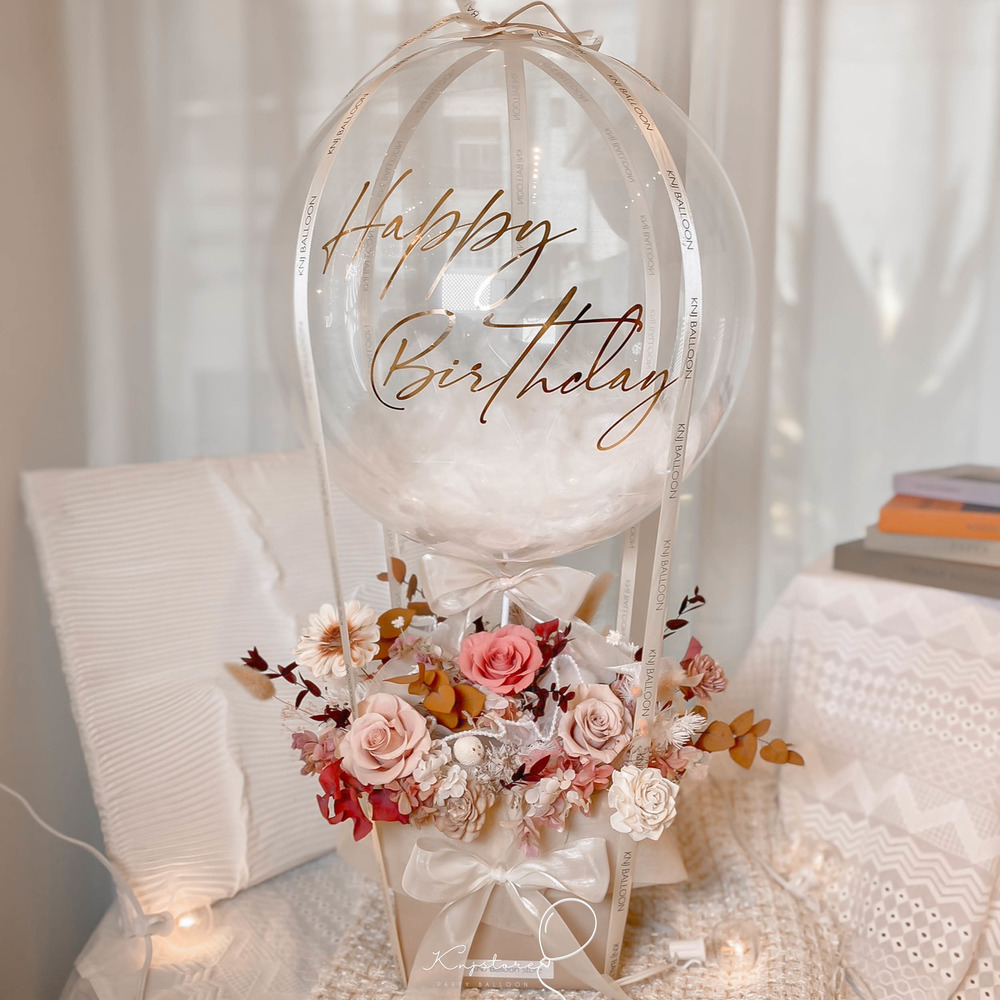 秋光浪漫．熱氣球永生花禮