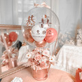 [開幕/祝賀] 玫瑰金熱氣球永生花禮/S號