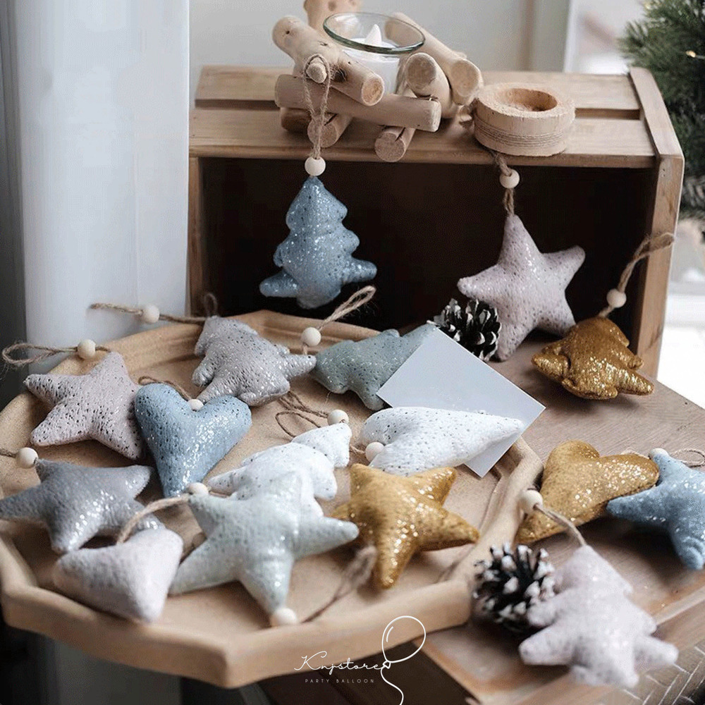 【聖誕新品】聖誕絨布掛飾(6入組)