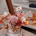 焦糖奶茶/珍珠永生玫瑰桌花_2