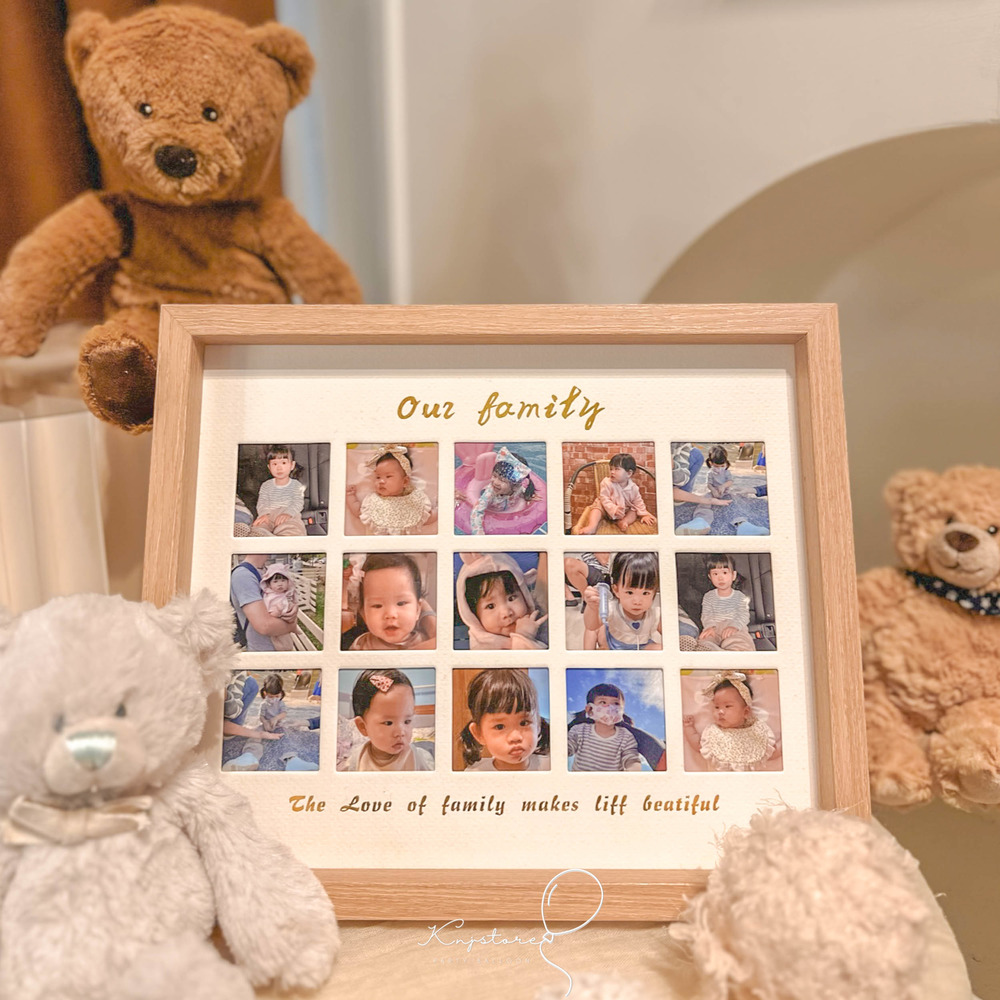 【店長推薦】質感木紋相框(15張相片)