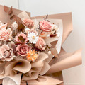 巨美系列/米褐永生玫瑰花束 _3