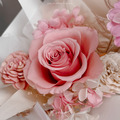 粉米色．永生玫瑰花束_1