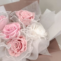 浪漫粉白頂級永生玫瑰花束_3