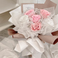 浪漫粉白頂級永生玫瑰花束_1