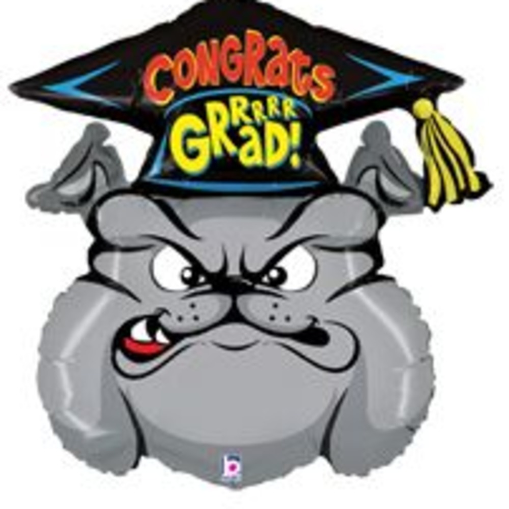 畢業鬥牛犬鋁箔氣球