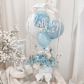 寶寶藍熱氣球永生花禮